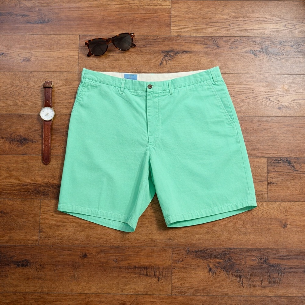 Castaway Nantucket Mint Green Flat Front Chino Shorts Size 40